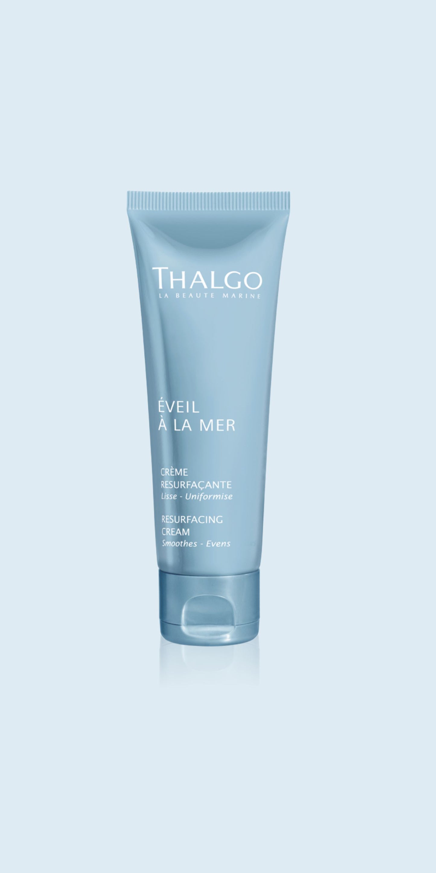 thalgo resurfacing cream – premium face scrub with corundum microcrystals & shea butter for smooth, even-toned complexion – 50ml