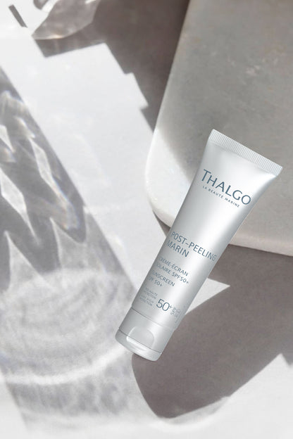 Thalgo Sunscreen SPF 50+ - Optimal UVA/UVB Protection with Marine UV Filter and Red Microalga Extract for Matte Skin - 50ml