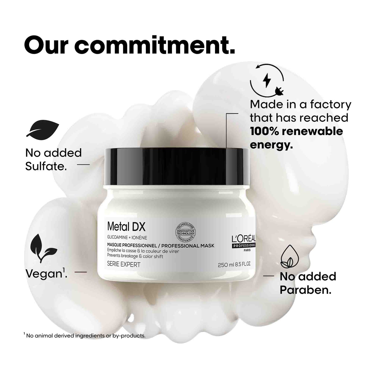l’oréal professionnel metal dx anti-deposit protector hair mask - 250ml | professional mask for less breakage, get strong & shiny hair | with glicoamine | for men & women