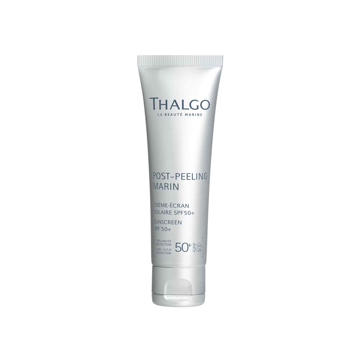 thalgo sunscreen spf 50+ - optimal uva/uvb protection with marine uv filter and red microalga extract for matte skin - 50ml