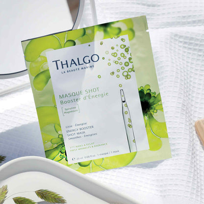 Thalgo Energy Booster Shot Mask - Hydrating and Energizing Sheet Mask with Spirulina for a Youthful, Revitalized Complexion - 20ml