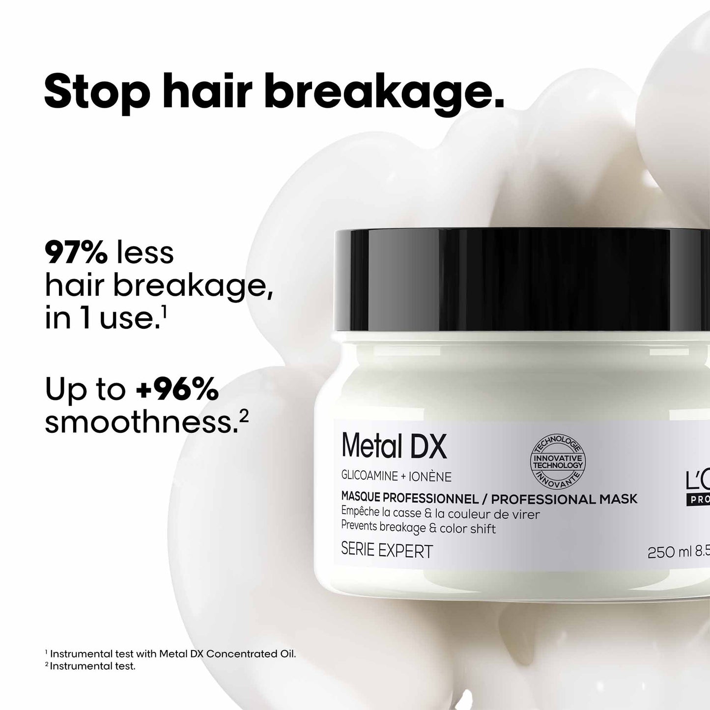 l’oréal professionnel metal dx anti-deposit protector hair mask - 250ml | professional mask for less breakage, get strong & shiny hair | with glicoamine | for men & women