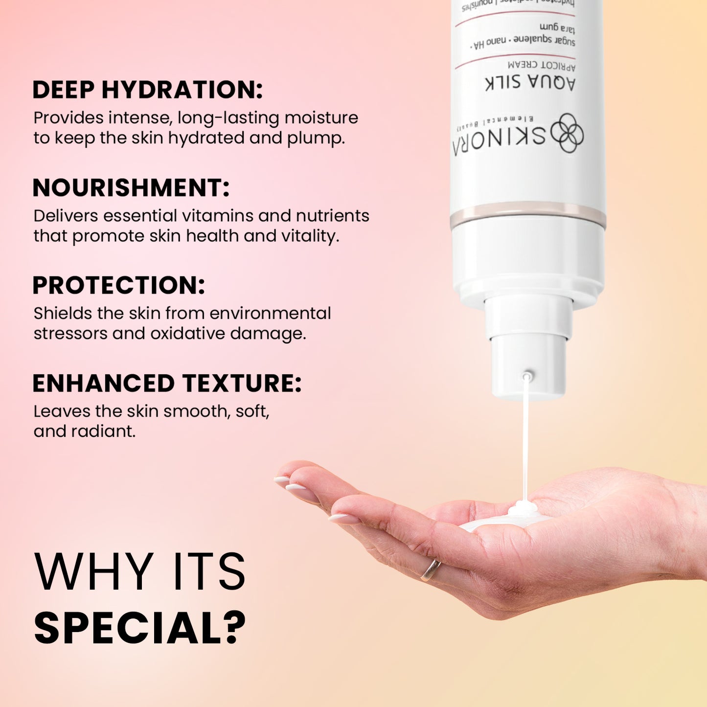 skinora aqua silk apricot cream