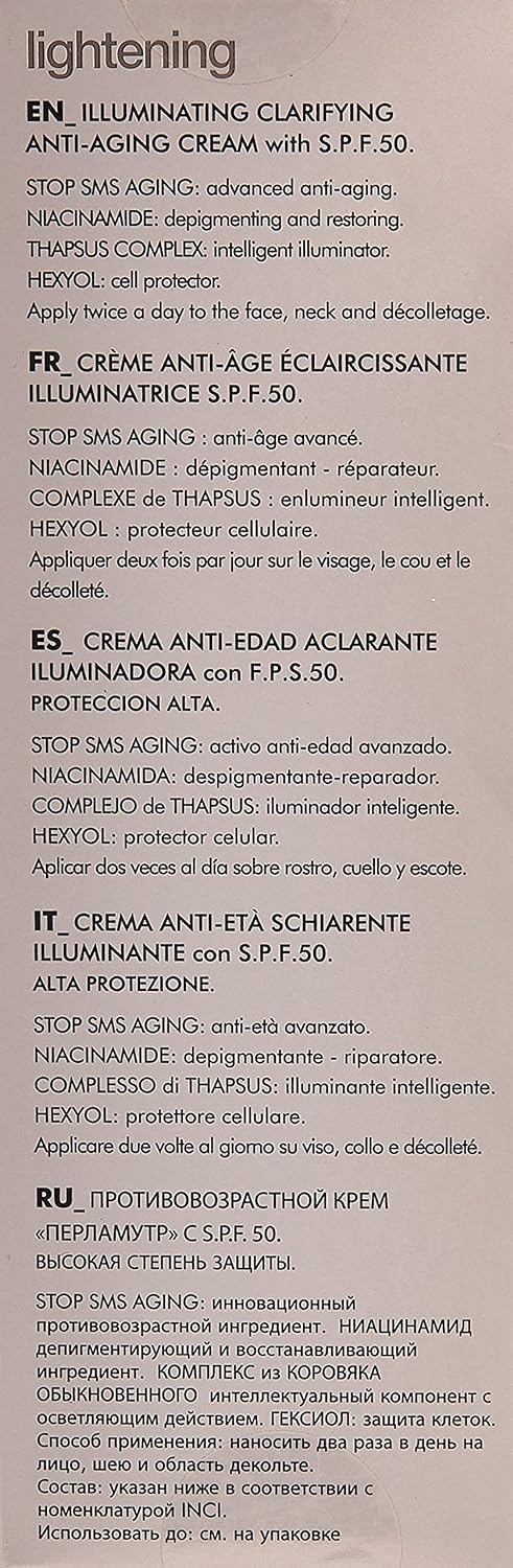 premium lightening clarifying antiaging cream 50 spf 50 ml