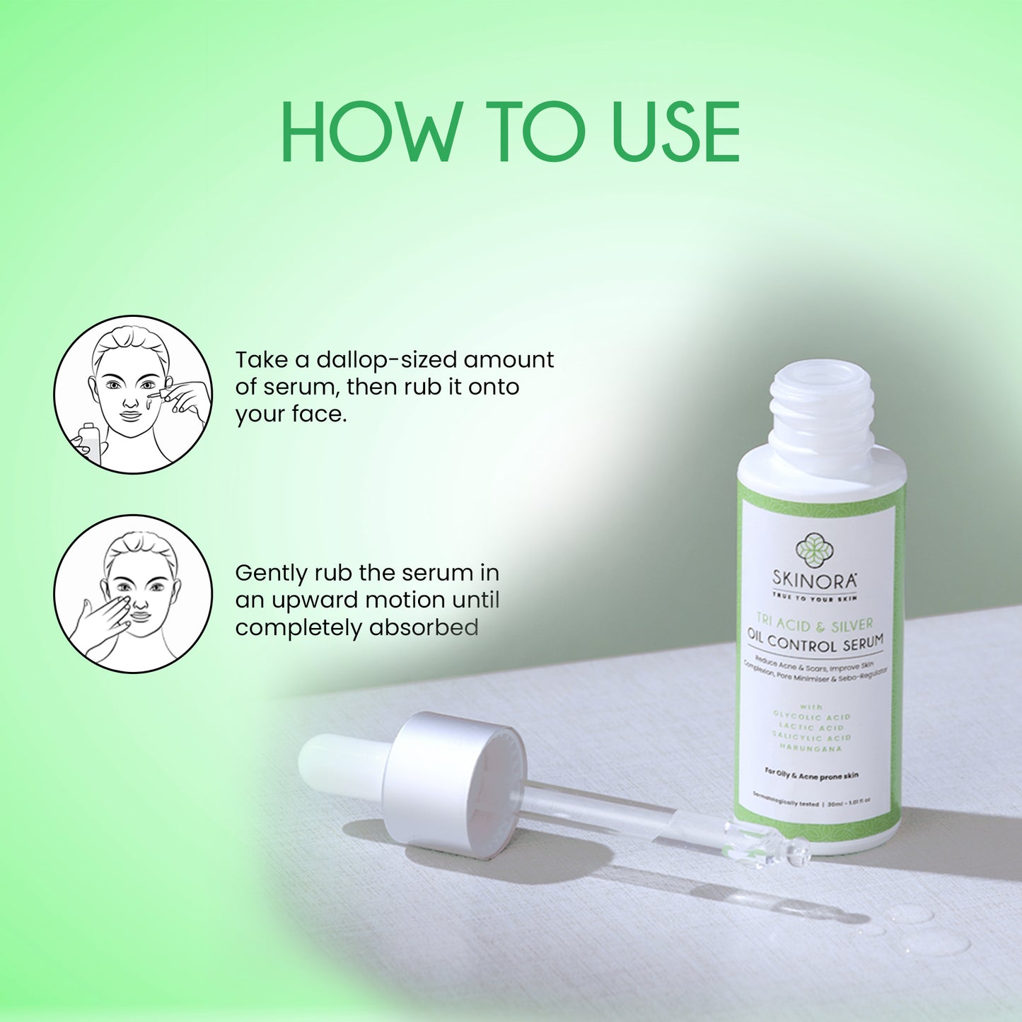 silver and tri acid oil control serum