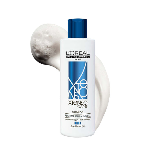 L'Oréal Professionnel Xtenso Care Shampoo for Frizz-Free, Smooth & Manageable Hair 250ml | Enriched with Pro Keratin & Incell | For Men & Women | Unruly, Unmanageable Hair