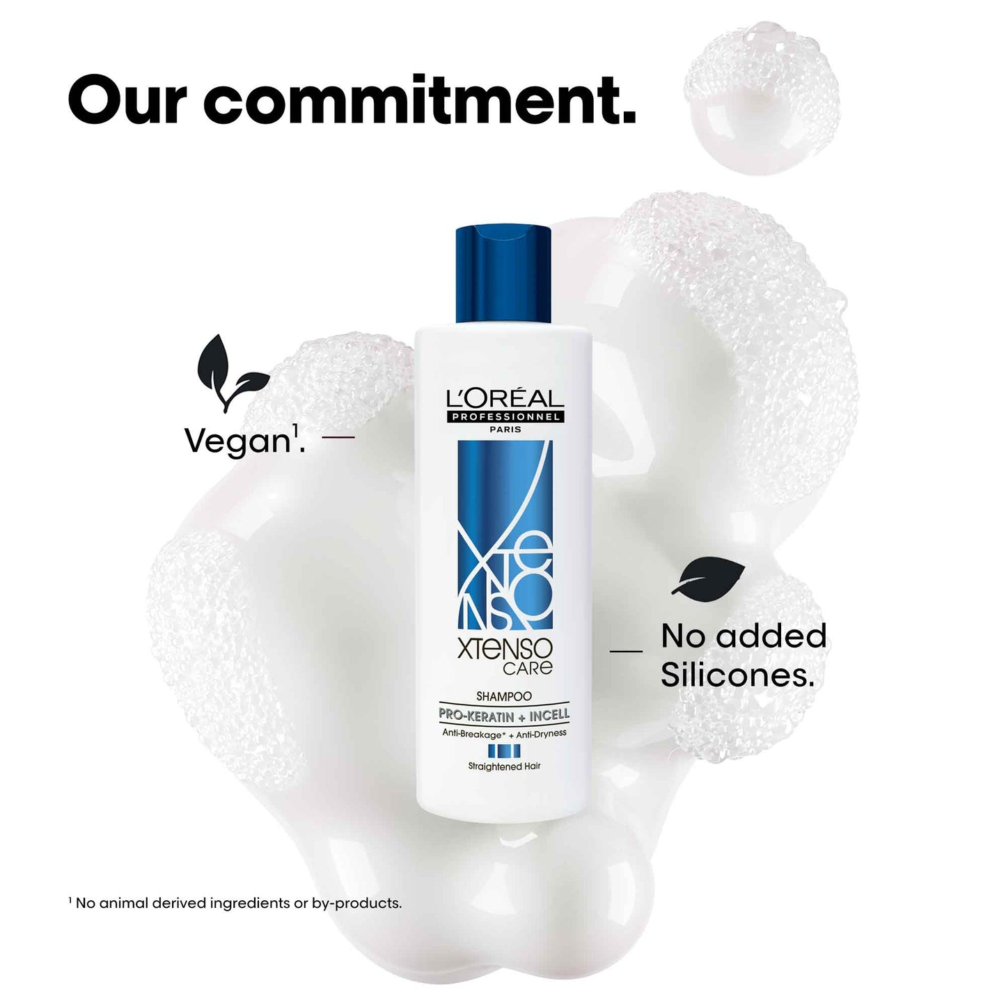 l'oréal professionnel xtenso care shampoo for frizz-free, smooth & manageable hair 250ml | enriched with pro keratin & incell | for men & women | unruly, unmanageable hair