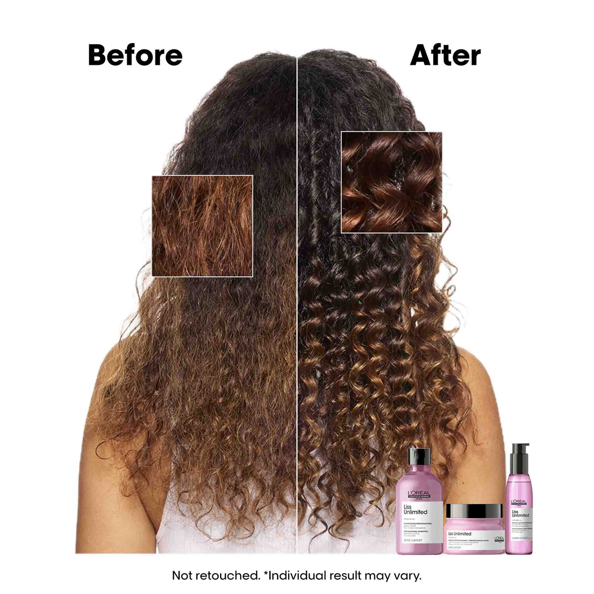 l'oréal professionnel liss unlimited mask for frizzy & unruly hair - 250ml | intensive smoothing mask for frizz-control | enriched with pro-keratin | increases softness & shine