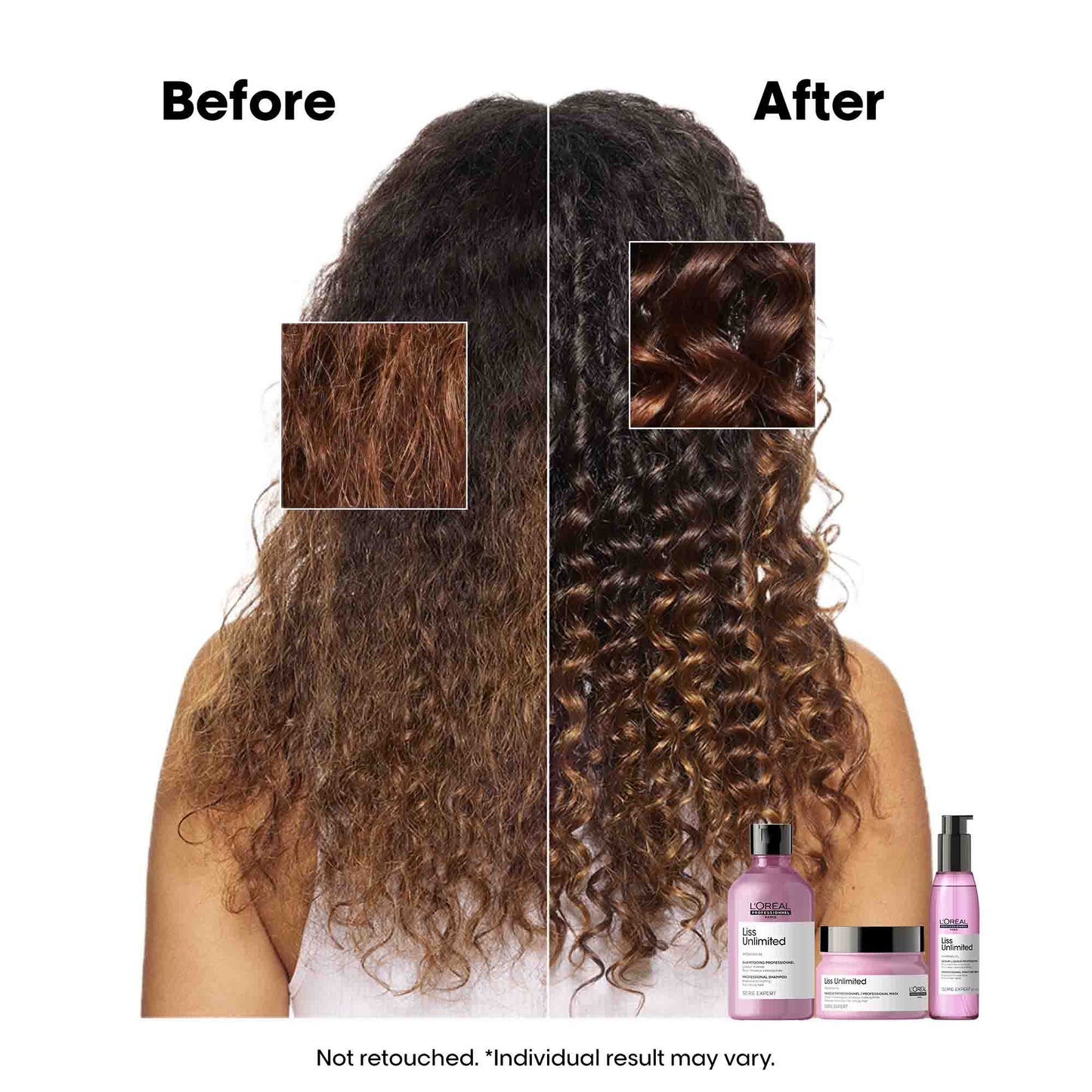 l'oréal professionnel liss unlimited shampoo for frizzy & unruly hair - 300ml | intensive smoothing shampoo for frizz-control | enriched with pro-keratin | increases softness & shine
