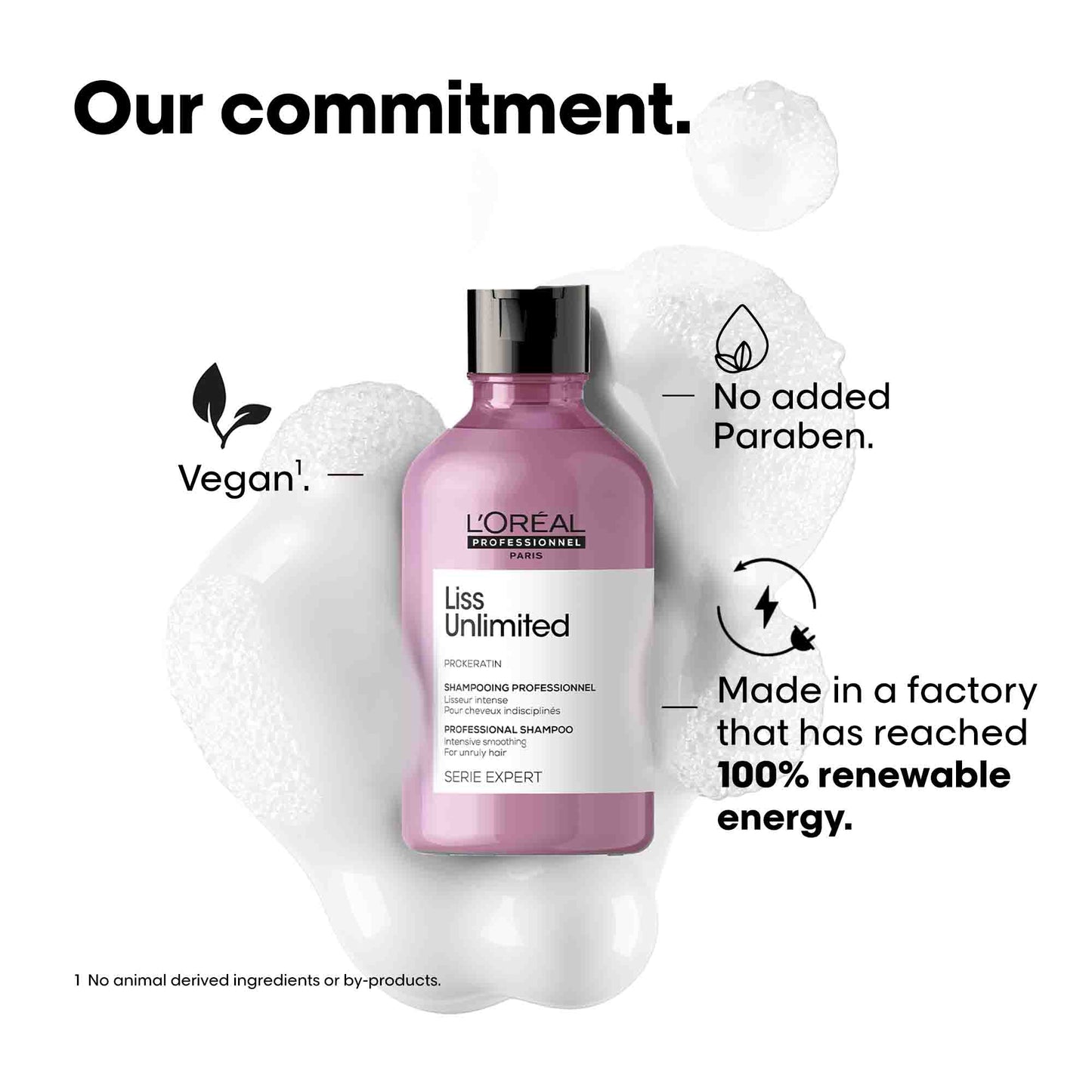 l'oréal professionnel liss unlimited shampoo for frizzy & unruly hair - 300ml | intensive smoothing shampoo for frizz-control | enriched with pro-keratin | increases softness & shine