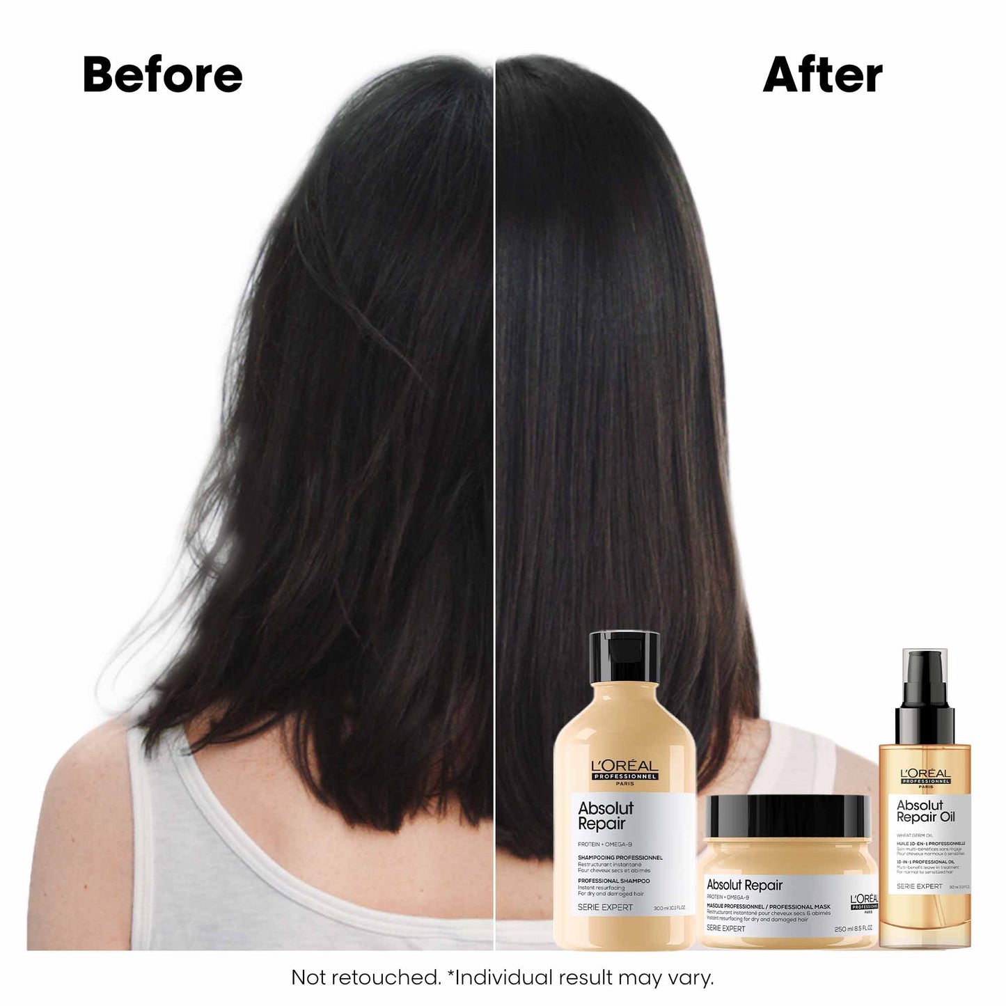 l'oréal professionnel absolut repair shampoo for dry & damaged hair - 300ml | professional shampoo for strengthening and repairing hair, with protein & omega-9, for men & women