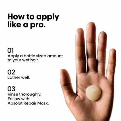 L'Oréal Professionnel Absolut Repair Shampoo for Dry & Damaged Hair - 300ml | Professional shampoo for Strengthening and Repairing Hair, With Protein & Omega-9, For Men & Women