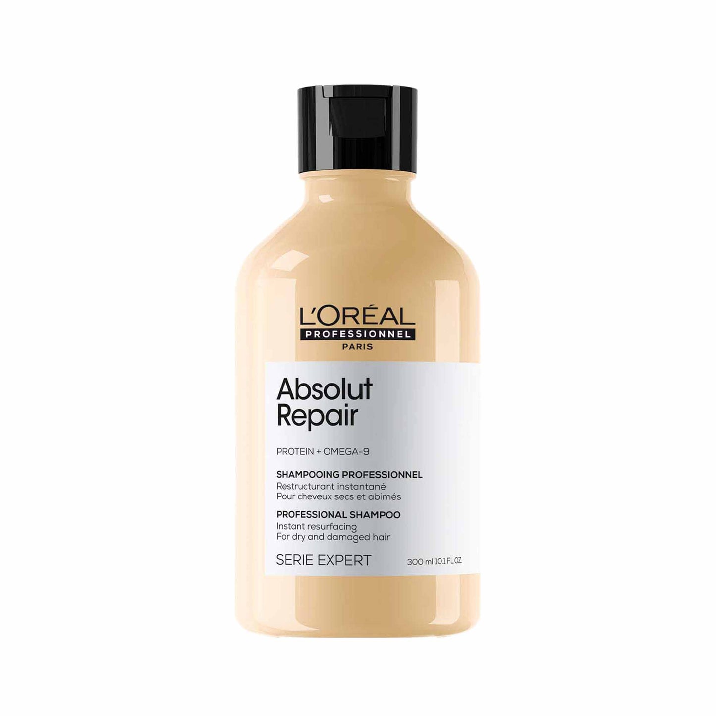l'oréal professionnel absolut repair shampoo for dry & damaged hair - 300ml | professional shampoo for strengthening and repairing hair, with protein & omega-9, for men & women