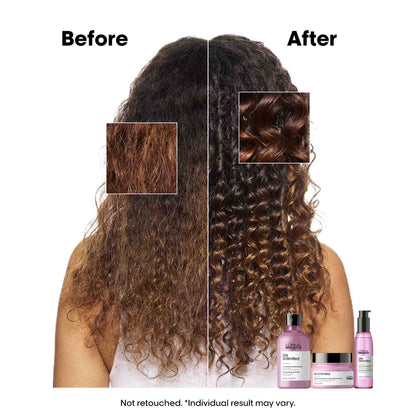 L'Oréal Professionnel Liss Unlimited Leave-In Hair Serum for Frizzy & Unruly Hair - 125ml | Intensive Smoothing Serum for Frizz-Control | Enriched with Primrose Oil | Increases Softness & Shine