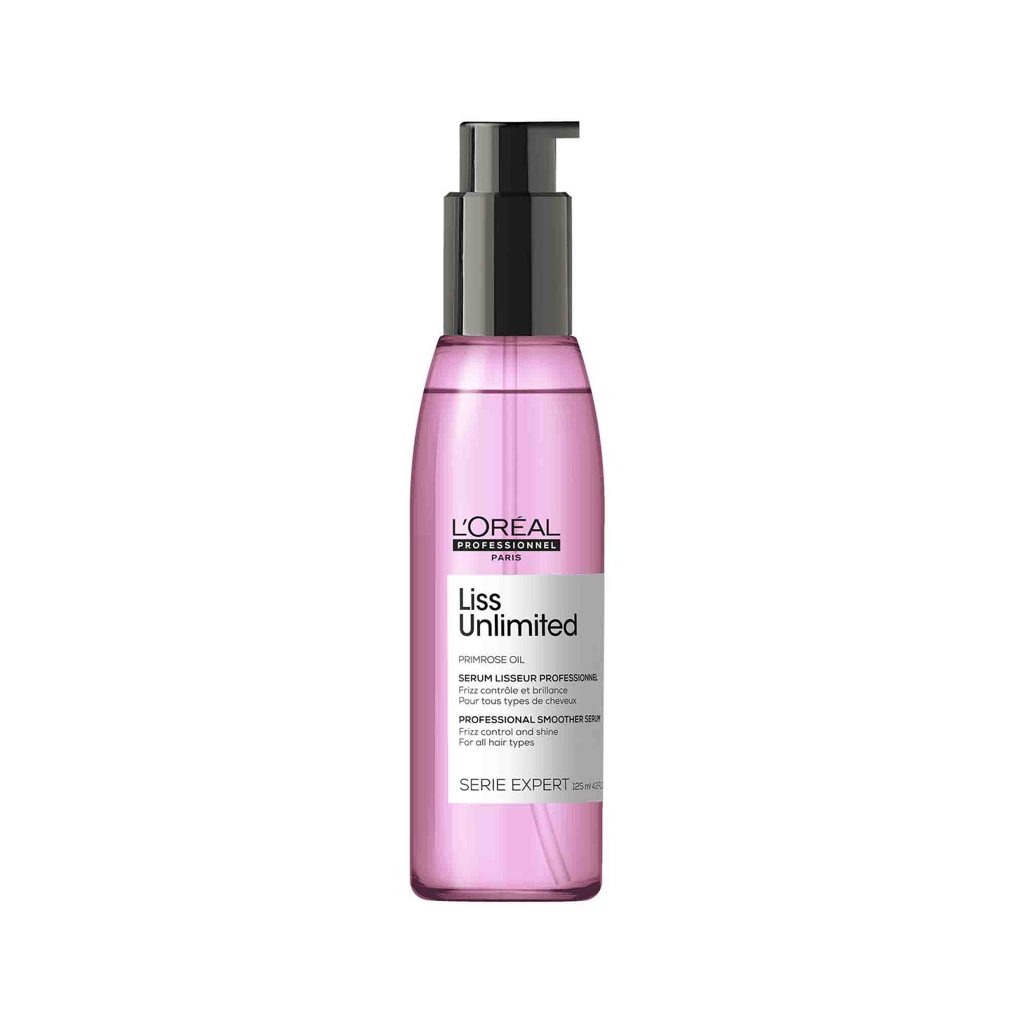 l'oréal professionnel liss unlimited leave-in hair serum for frizzy & unruly hair - 125ml | intensive smoothing serum for frizz-control | enriched with primrose oil | increases softness & shine