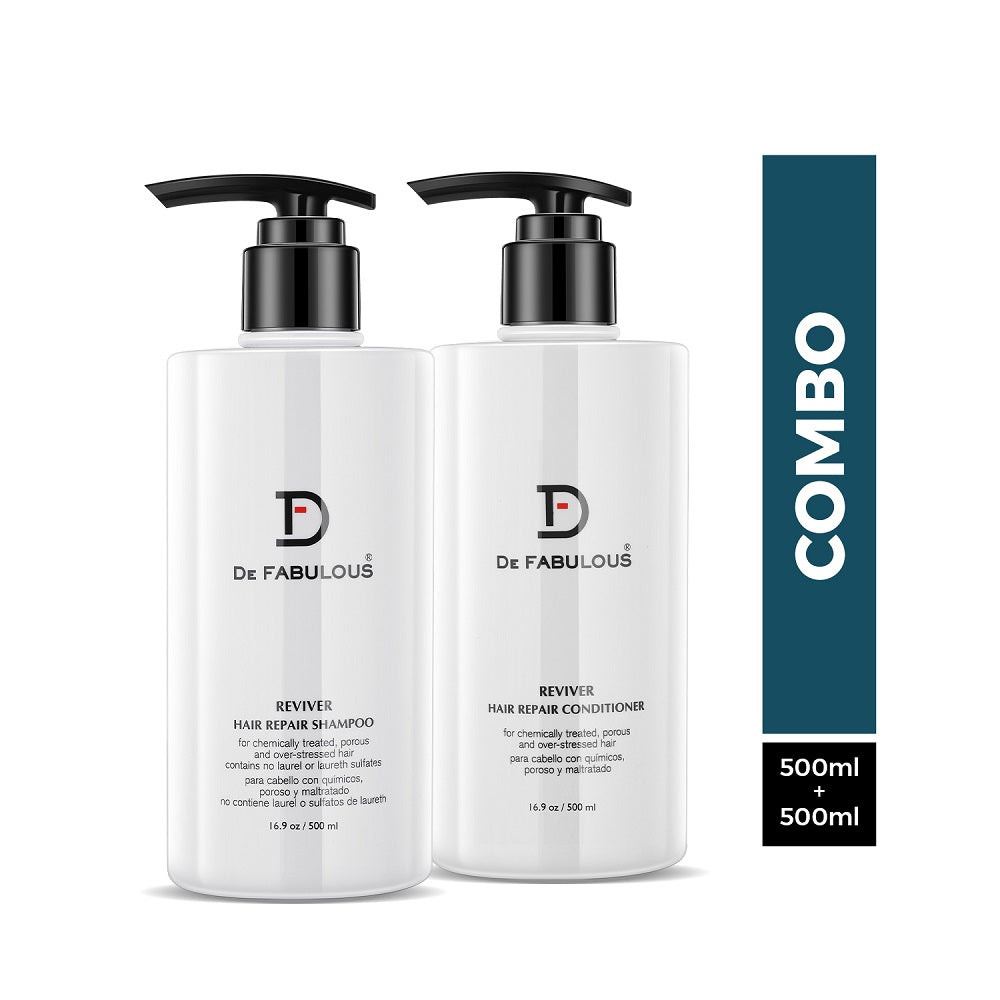 de fabulous reviver hair repair shampoo & conditioner-500ml combo