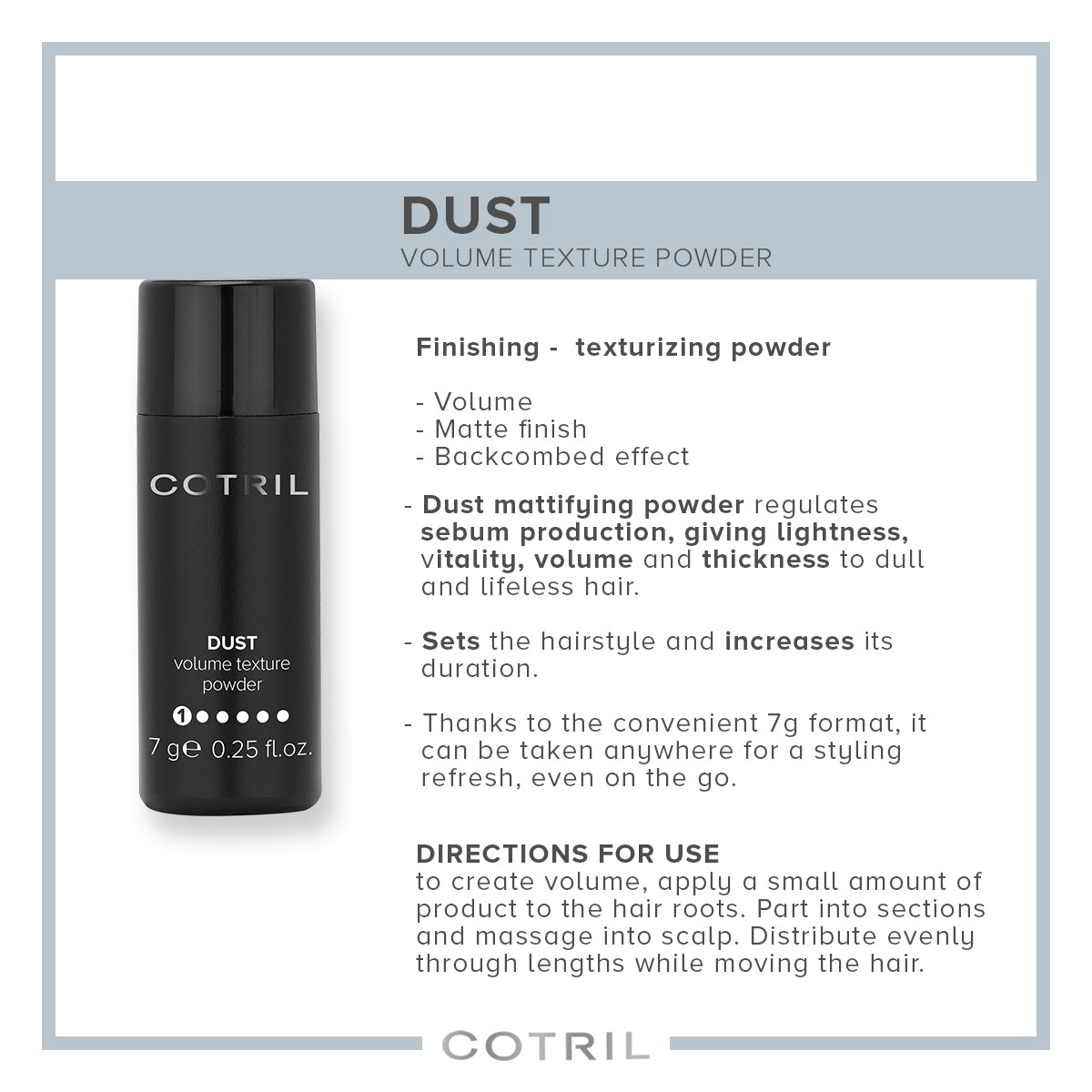 cotril dust volume texture powder (7 g)