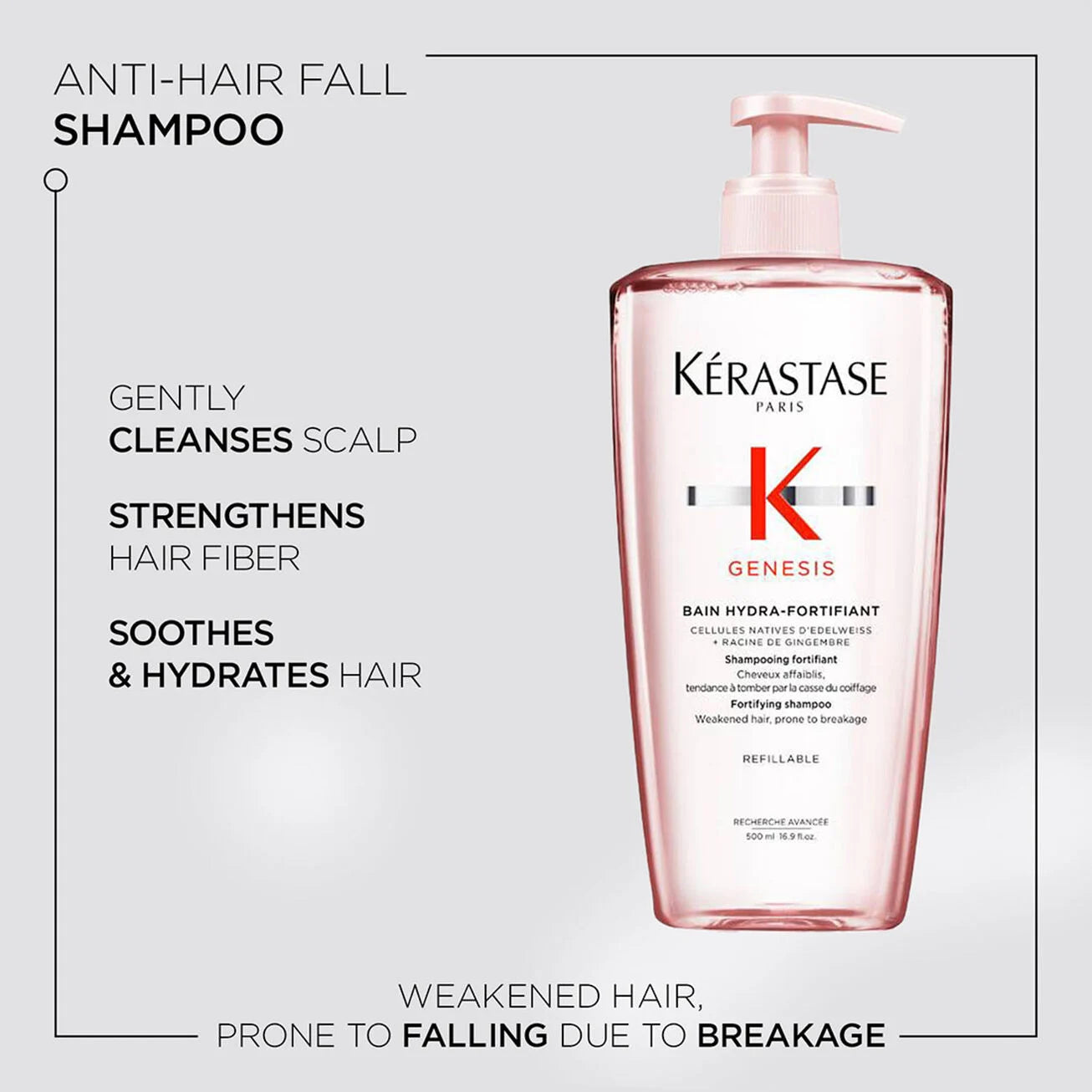 kerastase genesis bain hydra-fortifiant 500 ml