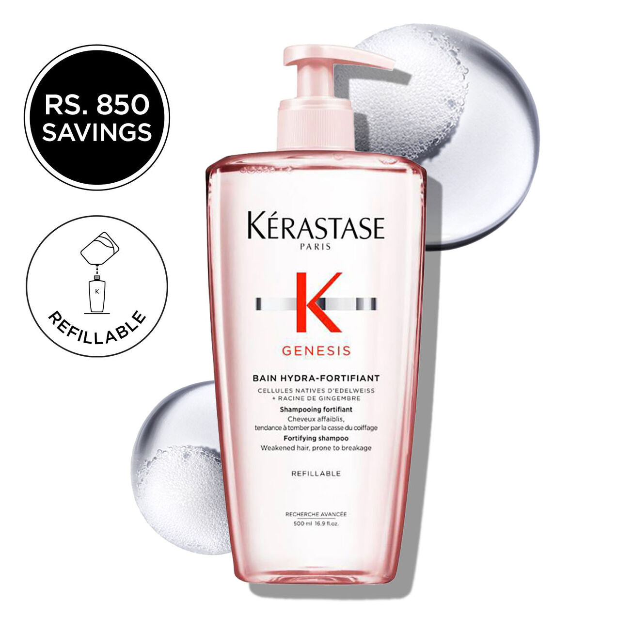 kerastase genesis bain hydra-fortifiant 500 ml