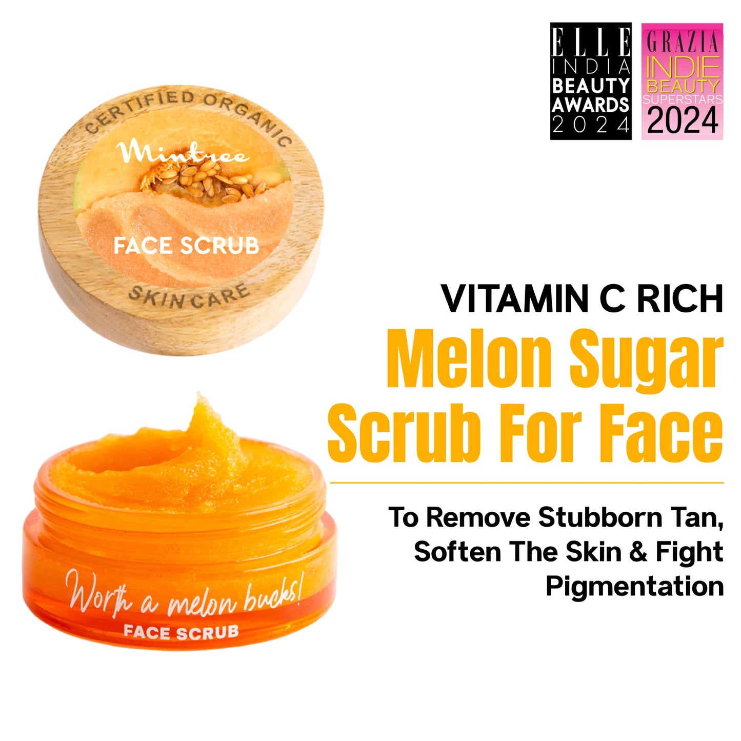 mintree face scrub muskmelon