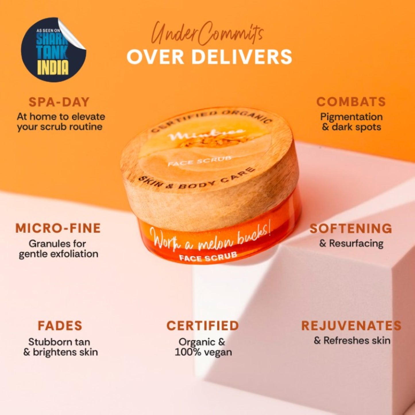 mintree face scrub muskmelon