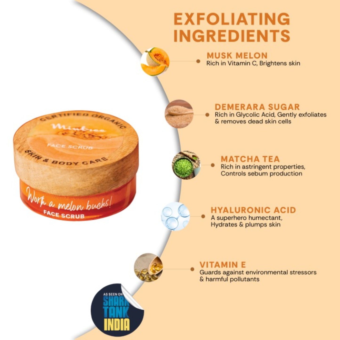 mintree face scrub muskmelon