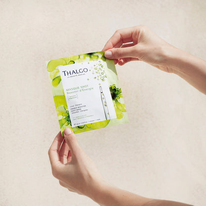 Thalgo Energy Booster Shot Mask - Hydrating and Energizing Sheet Mask with Spirulina for a Youthful, Revitalized Complexion - 20ml