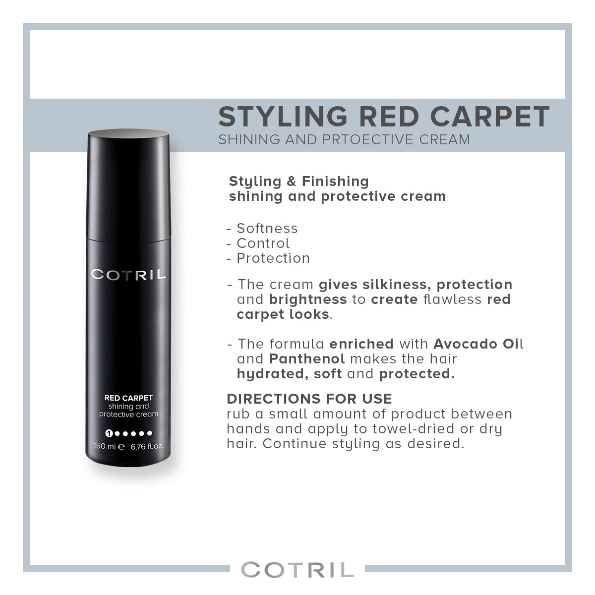 cotril red carpet - shining and protective cream 150 ml