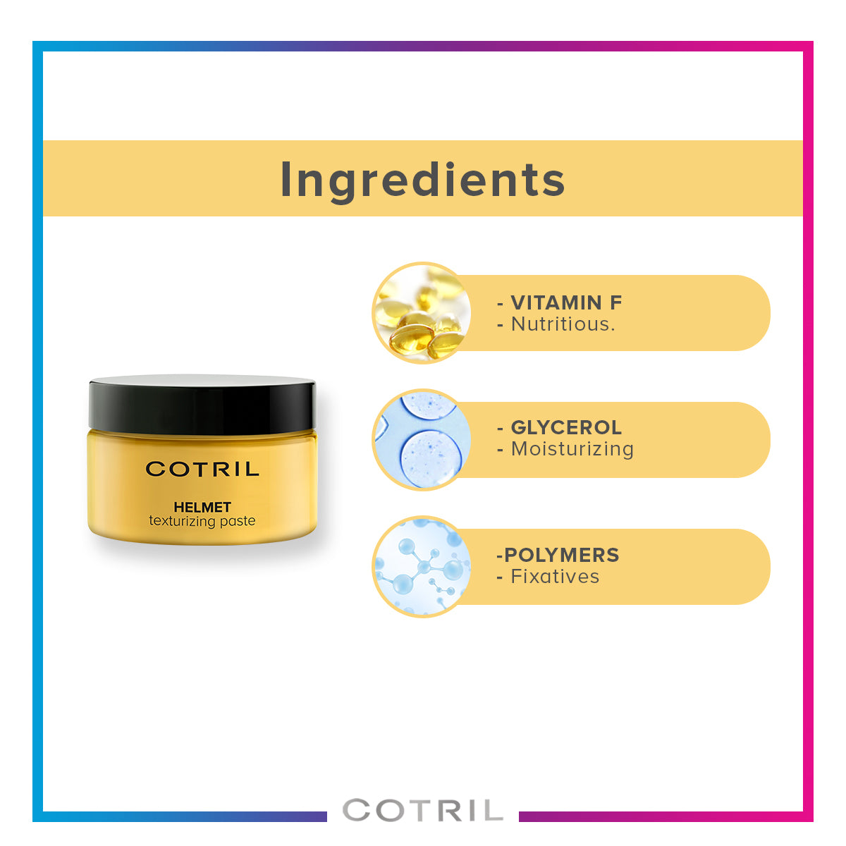 cotril helmet - glossy finish texturizing paste 100 ml