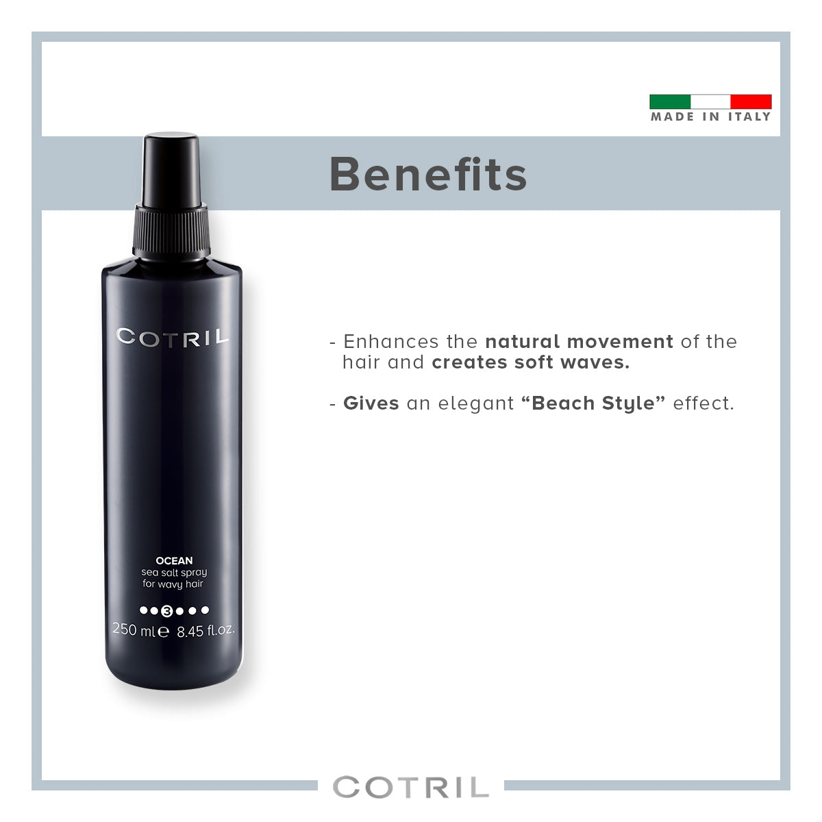 cotril ocean  - sea salt spray for wavy hair 250 ml