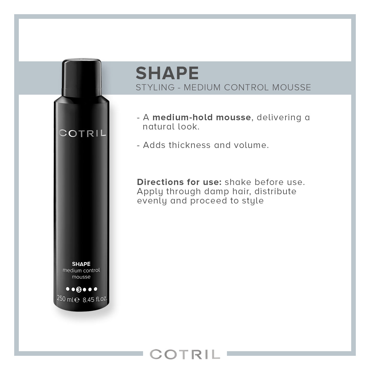 cotril styling shape 250ml