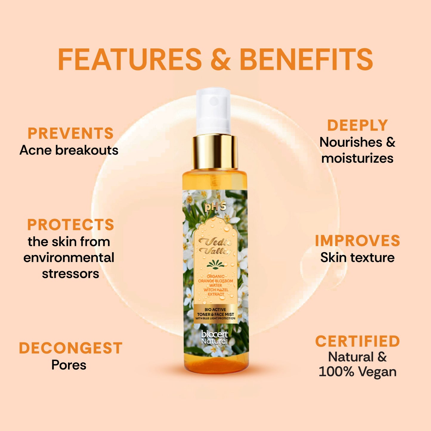vedic valley orange face mist