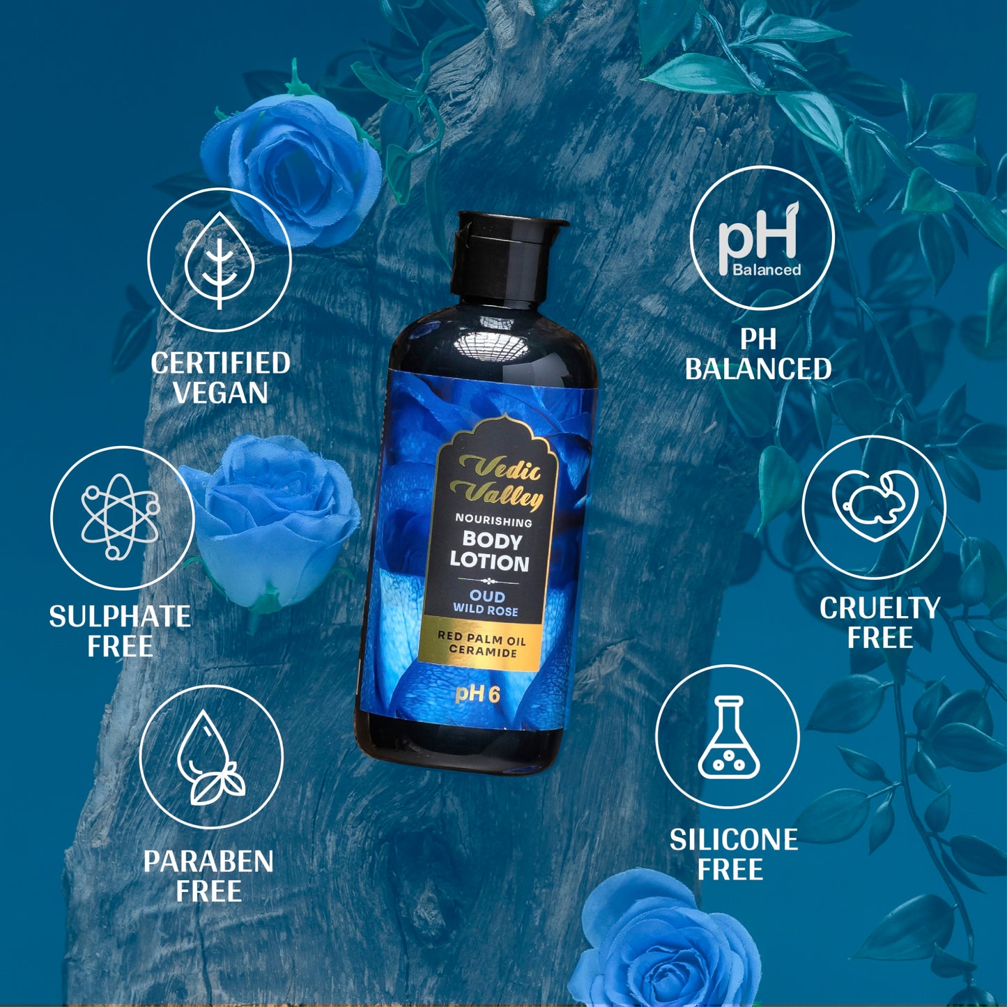 vedic valley oud wild rose body lotion