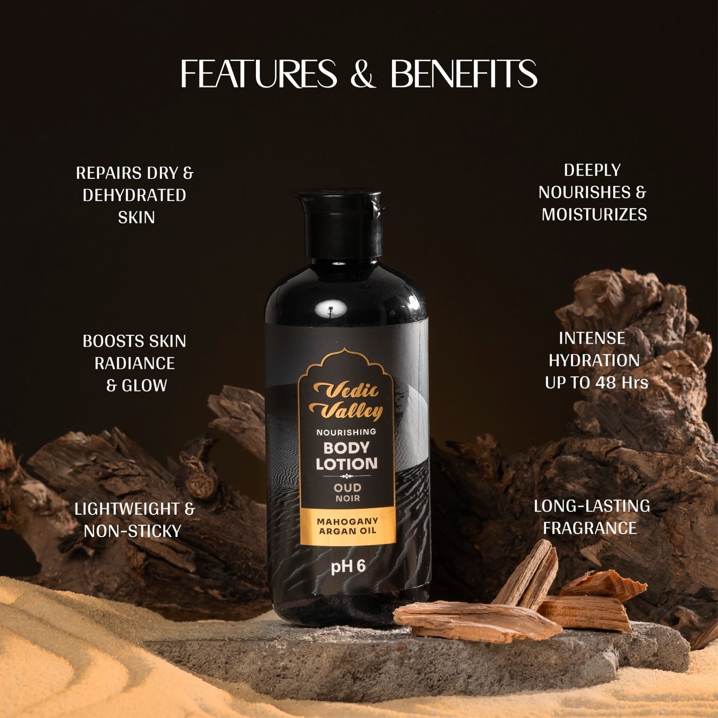 vedic valley oud noir body lotion