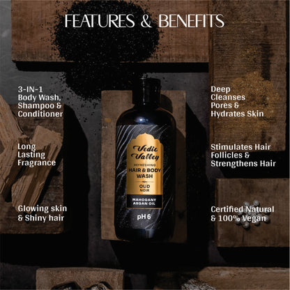 Vedic Valley OUD Noir Hair & Body Wash