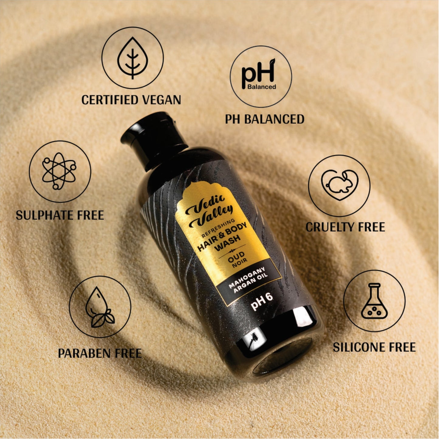 vedic valley oud noir hair & body wash