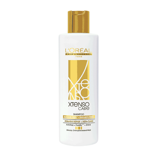 L'Oréal Professionnel Xtenso Care Sulfate-Free Shampoo for Frizz-Free, Shiny & Manageable Hair 250ml | With Pro Keratin & Asta Care | For Men & Women | Unruly, Unmanageable Hair